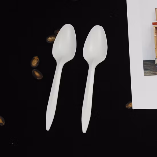 Cuchara de té plástica ligera disponible de los PP 2g 165m m de los cubiertos